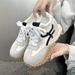 Genuine Leather ~ 7CM Height-Increasing German Training Summer Thick-Soled Retro Casual Sneakers For Petite Women, Dad_vogvips.com