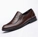 Men's Retro Round Toe Slip-On Dress Shoes Comfortable Office Footwear_vogvips.com