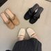 Braided Open Toe Mules For Women, New Spring Summer Style, Evening Cool Slippers_vogvips.com