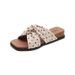 Women's Floral Print Platform Sandals Square Toe Beach Slippers Elegant Fairy Fashionable Versatile_vogvips.com