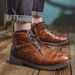 Martin Boots Men's Durable Wind Short Boots Medium Help Retro Men's Leather Boots_vogvips.com