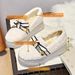 Women's Shoes Casual Low Top Beige Skin Color Round Toed Cotton Shoes With Inner Height Increasing Shoes For Women Warm Snow Boots Platform Cake_vogvips.com