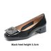 2026 New Spring Women's Single With Rhinestones, Patent Leather, Black, Comfortable, Soft Sole, Commuting, Mid Chunky_vogvips.com