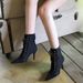 Women's Stylish Pointed Toe Stiletto Heel Ankle Boots With Crisscross Lace-Up Design, Soft Suede Upper For Night Out & Daily Wear Lace Up Short Boots_vogvips.com