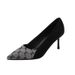 Women's Shoes Long Term Standing Without Tiring Work Shoes, Beautiful Black Professional Work Interview Work Wear Stiletto Leather Shoes_vogvips.com