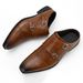 Men's business dress shoes senior sense personality design half drag_vogvips.com