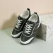 OKIMOZ Retro Color Block Leather Sneakers Black Olive Casual Athletic Shoes Myxczx66_vogvips.com