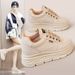W3671 New White 2024 Summer And Autumn Solid Color Inner Height Increase Thick Bottom Student Wear Resistant Versatile_vogvips.com