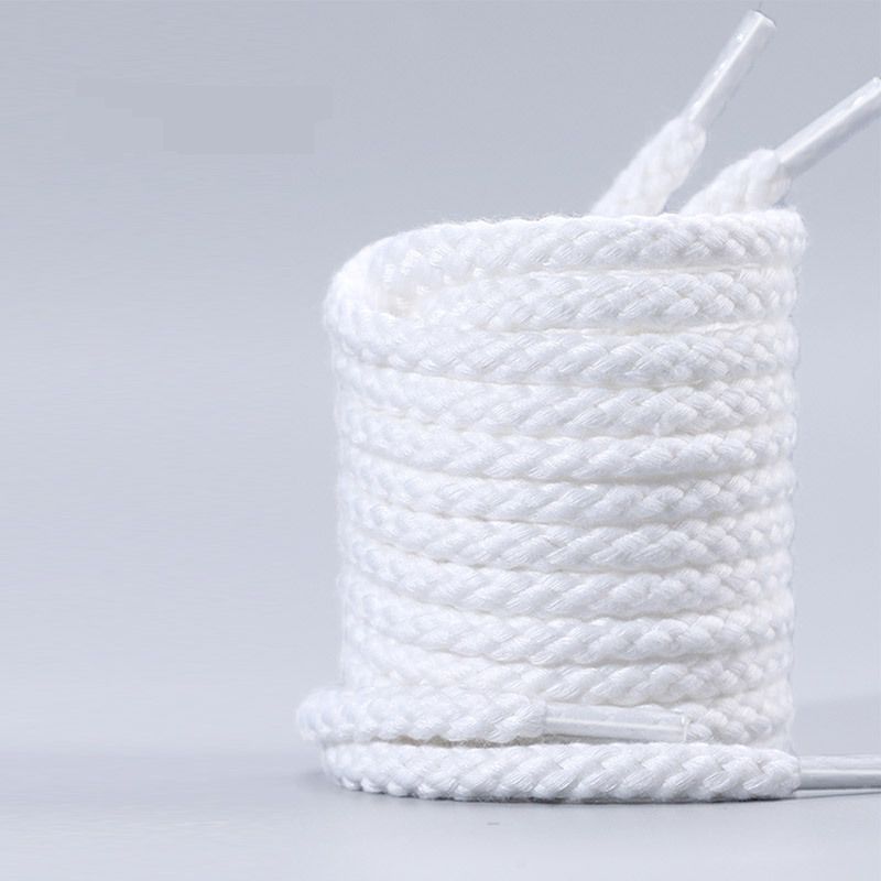 Shoe Accessories rope cotton shoelaces wholesale women's suitable black and white beige rose red men's round shoelace_vogvips.com