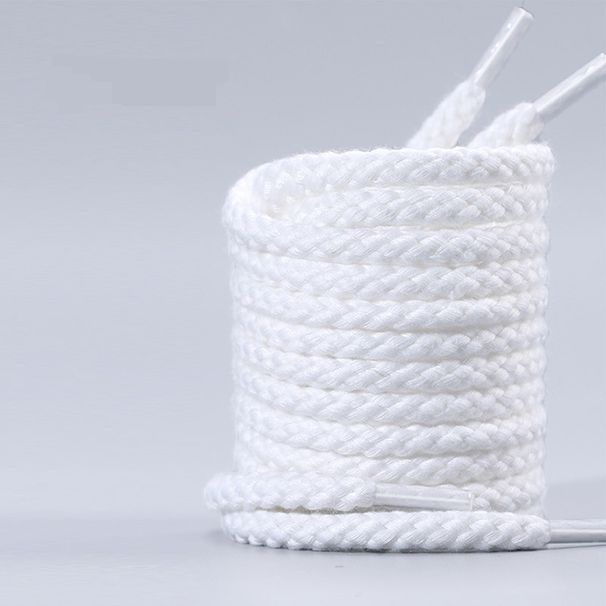 Shoe Accessories rope cotton shoelaces wholesale women's suitable black and white beige rose red men's round shoelace_vogvips.com
