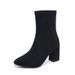 High-heeled Pointed-toe Suede Elastic Boots For Women In 2025--1_vogvips.com