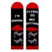 Alpha-printed socks Autumn winter men's thickened cotton mid-tube play socks_vogvips.com