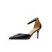 French-style Women's Black Genuine Leather Stiletto Sandals, 2025 Summer New Model, Hollow-out Design With A Single_vogvips.com