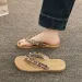 Hot Air Beach Slippers 2026 New Summer Flip Flops Fashionable Thick Soled Holiday Non Slip Clip On Shoes_vogvips.com