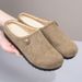 Spring And Summer New Polyurethane Breathable Fashion Closed-toe Slippers With Soft Soles, Non-slip Lazy Shoes, -style Women's Soft-soled Non-slip Shoes_vogvips.com