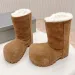 Women Designer Thickening Warmth Alaska Bootie Brand Men Exaggerated Proportions Calfskin Fur Short Big Toe Boots Size_vogvips.com