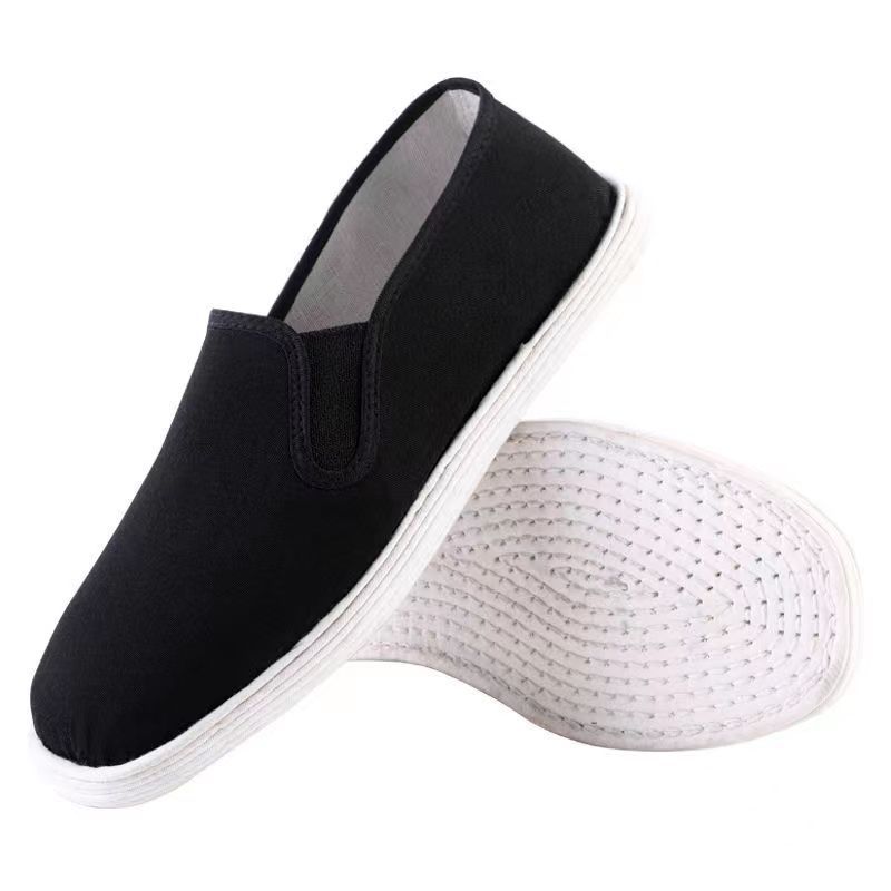 Men's Old Beijing Cloth Shoes Handmade with Layered Soles Lightweight Breathable Driving Dad Shoes_vogvips.com