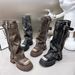 NEW Autumn Winter Flats Heel Women Long High Quality Leather Ladies Knight Casual Knee-high Boots Dh5367242_vogvips.com