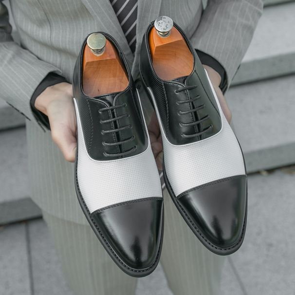 Men's Fashion Brown Brock Carved Men's Shoes Braided Blue Business Derby Shoes Lace-up Genuine Leather British Banquet Dress Wedding Leather_vogvips.com