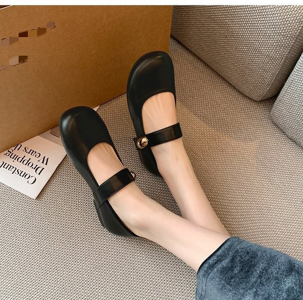 Ballet-style Flat Women, New French Style Summer 2026, Mary Jane Shoes A Single Strap And Buckle, Suitable For Pairing_vogvips.com