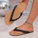 Simple And Stylish Woven Flip-Flops Women, Suitable Outdoor Wear, 2026 Summer New Model For Seaside Vacations_vogvips.com