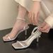 French-style Pearl Gentle Fairy-style Versatile One-strap Sandals For Women, 2026 New Model, Soft-soled Stiletto High_vogvips.com