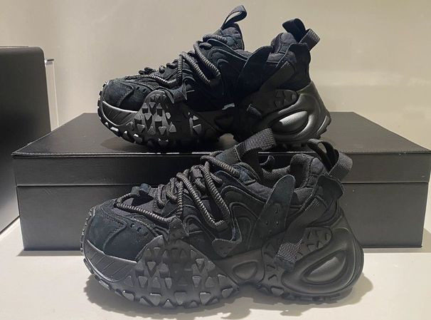 Genuine Leather Dad Men's Shoes Thick Soled Height Enhancing Color Matching Platform Shoes Street Sports Shoes Trend_vogvips.com