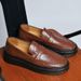 Cowhide Casual Shoes Loafer Leather Shoes Round Head White Shoes Men's Platform Business British Board Shoes_vogvips.com