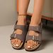Cross-Border Plus-Size Vintage Thick-Soled Women, Size 26, New Summer Model, High-End Double-Strap Buckle_vogvips.com