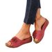 Foreign Trade Plus-size Women's Shoes 2026 Summer New Style Wedge Heel Peep-toe Roman European And American_vogvips.com