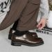 ShoeVault Square Toe Business Derby Height Increasing Winter Fleece Lined British Style Leather Casual Shoes For Men And Women_vogvips.com