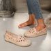 Women's Shoes Spring And Summer Leisure Vacation Style Round Head Fisherman Shoes Lightweight Flat Straw Women's Hollow Trend_vogvips.com