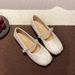 Flat-bottomed Ballet Single Shoes Women's Shallow Mouth Mary Jane Shoes With Skirts French Evening Wind Beanie Shoes_vogvips.com