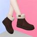 Women's Snow Boots 2025 Winter New Style Furry Versatile Thick Sole Fleece Lined Thickened Warm Cotton Shoes Non-Slip Chimney Winter Boots_vogvips.com
