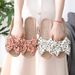 Linen Casual Platform Slippers Women Home Bowknot Designer Shoes Girls Flats Seasons New Fashion House Slipper Open Toe_vogvips.com