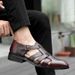 Summer Hollow With Perforated And Breathable Holes, Dad's Shoes, Business Casual Leather Sandals, Men's Shoes_vogvips.com