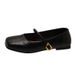 Doudou Shoes Early Spring Retro Square Head Shallow Mouth Mary Jane Single Shoes Women_vogvips.com