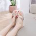 Women's Ethnic Style Satin Flip Flops Bohemian Strap Casual Summer Beach Slippers Lightweight Footwear_vogvips.com