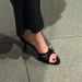 Style Black Mesh Sandals Women's French Stiletto Heel Easiest For Match Open Toe Bowsoutwear Half Drag High Heels_vogvips.com