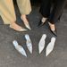 Pointed Toe Open Back Mules For Women 2025 New Style Silver Gold Black French High Heel Sandals_vogvips.com