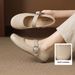 Cameido Women's Spring Soft Sole And Upper Leather Mary Janes Low Heel Low Cut Flats_vogvips.com
