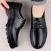 Leather Men's Shoes Men's Casual Shoes Fleece Warm Leather Shoes Non-slip Middle-aged Dad Shoes_vogvips.com