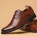British Leather Cowhide Pointed Groom's Wedding Business Casual Men's Shoes, Formal Shoes_vogvips.com