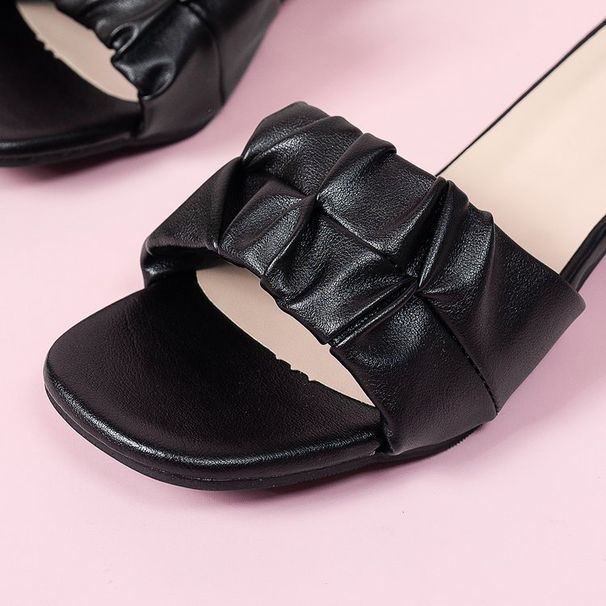 Women's Block Heel Slide Sandals - Summer Women's Wide Width Casual Flip Flops_vogvips.com