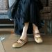 Lancui Version Women's Suede Round Toe Shallow Mouth Leopard Print Bowknot Hidden Wedge Mary Jane Ballet Shoes_vogvips.com