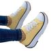 Large Casual Single Shoe Women's 2025 New Season Round Toe Lace Up Thick Soled Canvas Shoes_vogvips.com