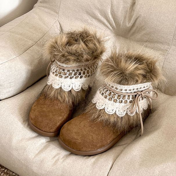 Snow Boots Women's Velvet Thickened Cotton Shoes Warm Platform Short Boots Women's Shoes_vogvips.com
