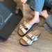 Grape Mom Dezhou Holiday ~ Cowhide Thick Sole Double Buckle Strap Slippers For Women Summer Outdoor San_vogvips.com