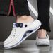 Clogs Summer New Beach Closed-Toe Non-Slip Thick Sole Cushioned Slippers Men's Outdoor Sandals_vogvips.com