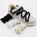 Shoelaces One Three Strand Rope Shoelaces Thick Round Black Warrior Black Beige 7mm Shoelace Rope_vogvips.com